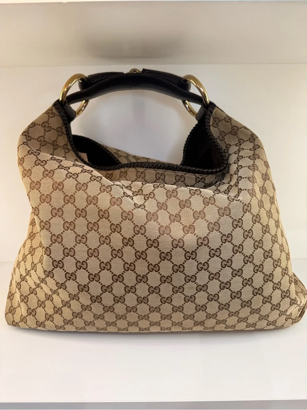 GUCCI LARGE HORSEBIT HOBO DESIGNER BAG